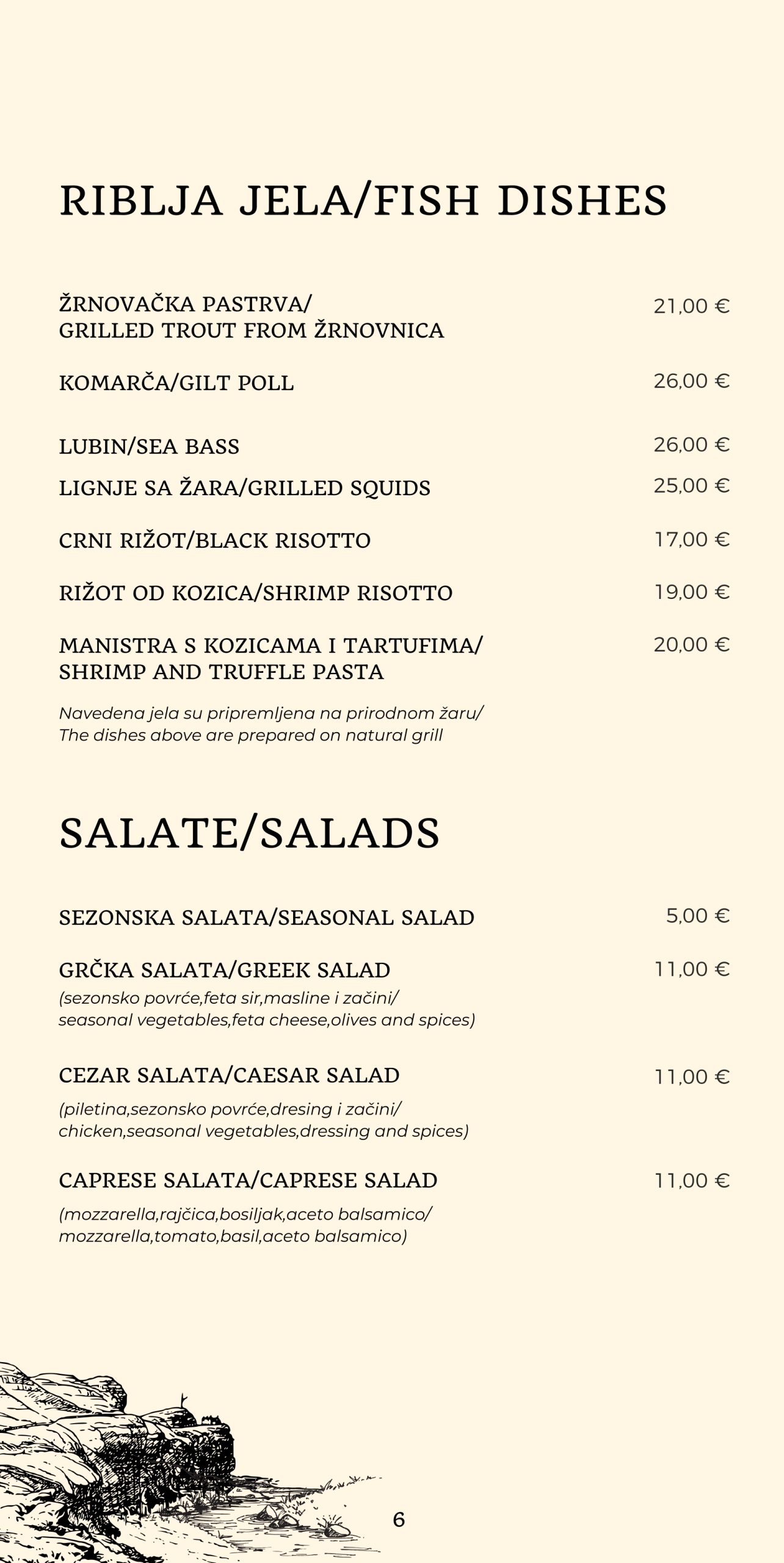Riblja jela i salate